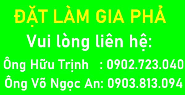 Dịch vụ làm gia phả - Đặt làm gia phả - Dựng phả